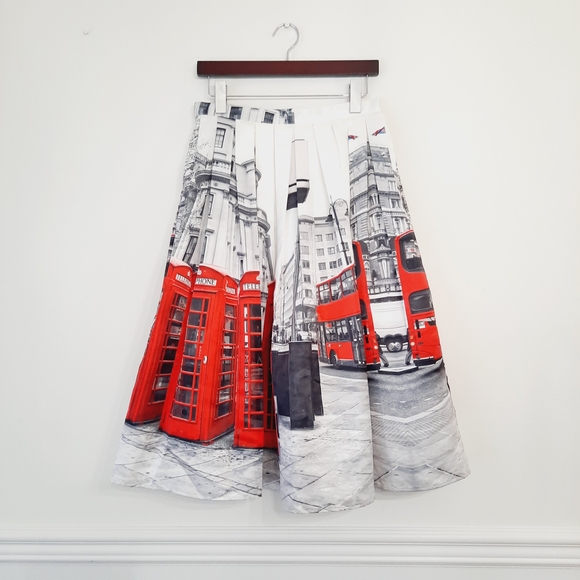 Chicwish London Calling midi skirt medium - Picture 2 of 6